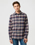 Wrangler Men's Brushed 1 Pocket Shirt In Navy Birch