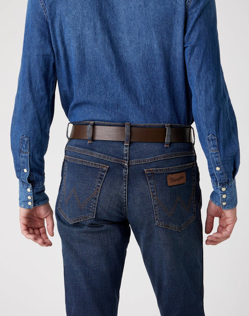 Wrangler Men's Cable Buckle Belt In Brown - Rodeo In