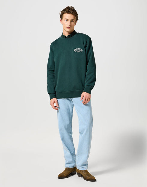 Wrangler Men's Cactus Crewneck Sweatshirt In Scarab
