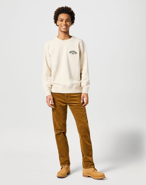 Wrangler Men's Cactus Crewneck Sweatshirt In Vintage White