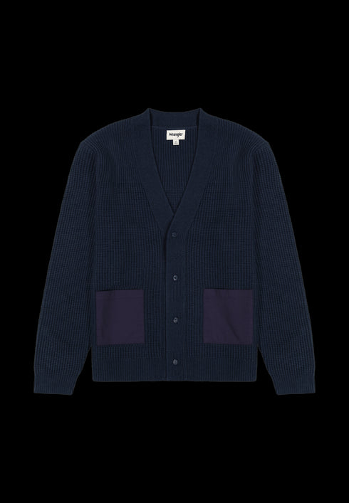 Wrangler Men's Cardigan Sweater in Navy