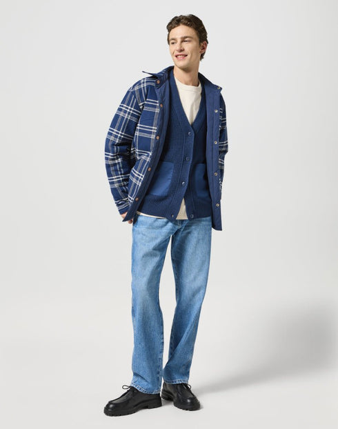 Wrangler Men's Cardigan Sweater in Navy