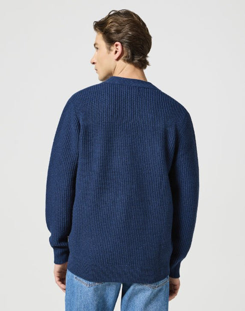 Wrangler Men's Cardigan Sweater in Navy