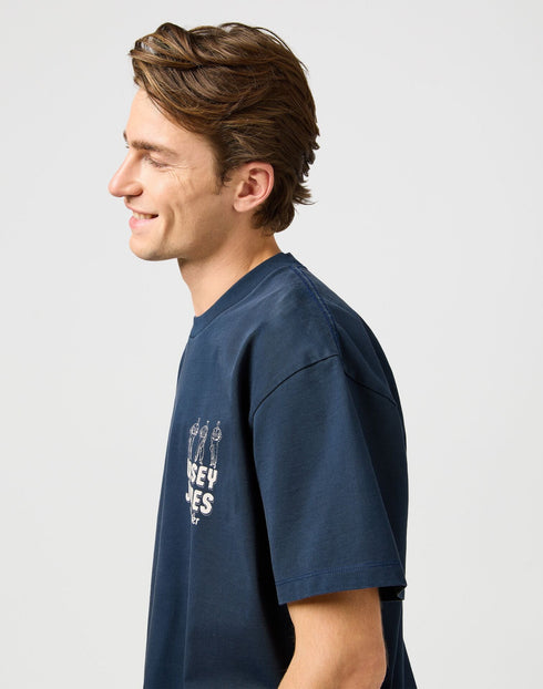 Wrangler Men's Case Jones Graphic T-Shirt In Dark Navy
