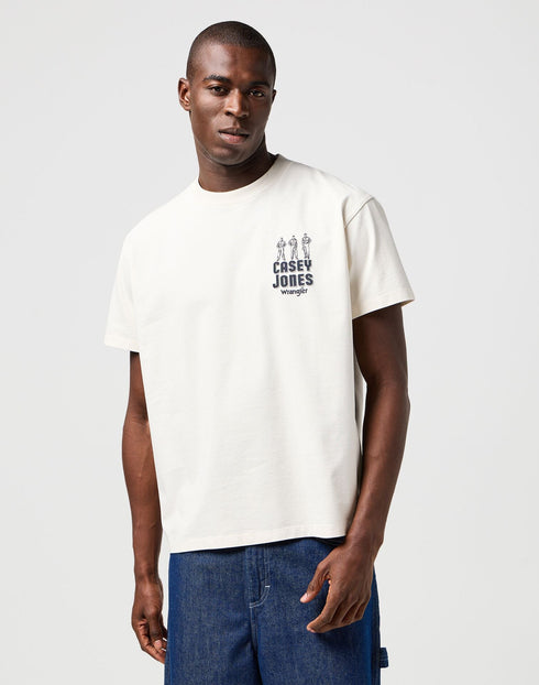 Wrangler Men's Case Jones Graphic T-Shirt In Vintage White