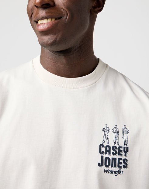 Wrangler Men's Case Jones Graphic T-Shirt In Vintage White