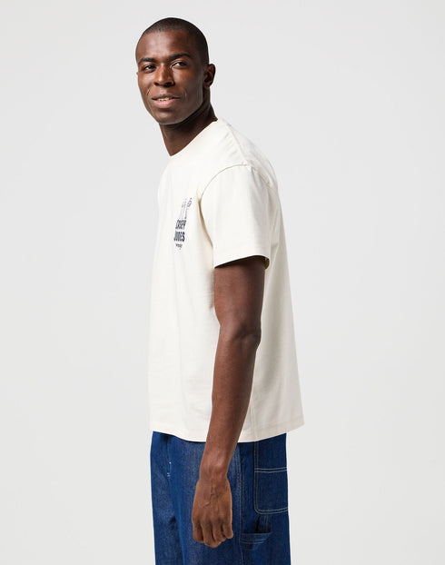 Wrangler Men's Case Jones Graphic T-Shirt In Vintage White