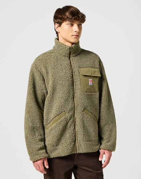 Wrangler Men's Casey Shearling Jacket In Ivy Green