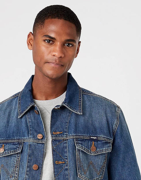 Wrangler Men's Classic Jacket In Mid Stone - Rodeo In
