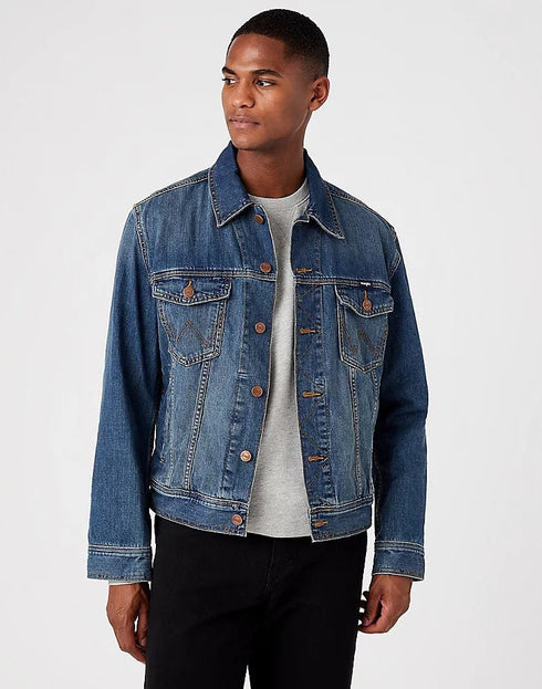 Wrangler Men's Classic Jacket In Mid Stone - Rodeo In