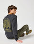 Wrangler Men's Crew Neck Sweatshirt In Faded Black