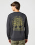Wrangler Men's Crew Neck Sweatshirt In Faded Black