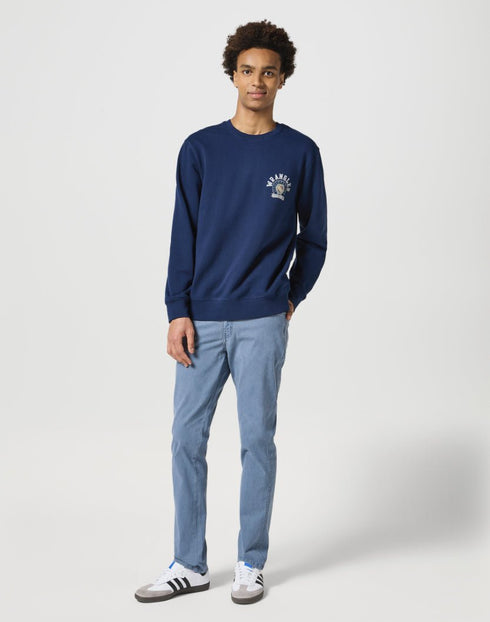 Wrangler Men's Crewneck Sweat Shirt In Navy