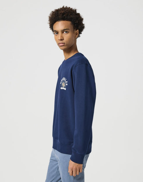 Wrangler Men's Crewneck Sweat Shirt In Navy