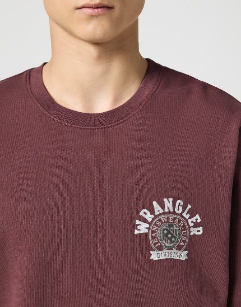 Wrangler Men's Crewneck Sweatshirt In Dahlia