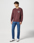 Wrangler Men's Crewneck Sweatshirt In Dahlia