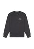 Wrangler Men's Embroidery Crew Neck Sweatshirt In Faded Black - Rodeo In
