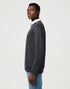 Wrangler Men's Embroidery Crew Neck Sweatshirt In Faded Black