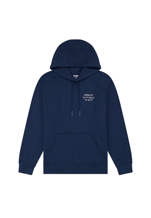 Wrangler Men's Embroidery Hoodie in Navy