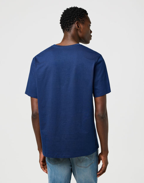 Wrangler Men's Embroidery T-Shirt in Navy - Rodeo In