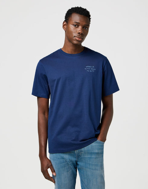 Wrangler Men's Embroidery T-Shirt in Navy