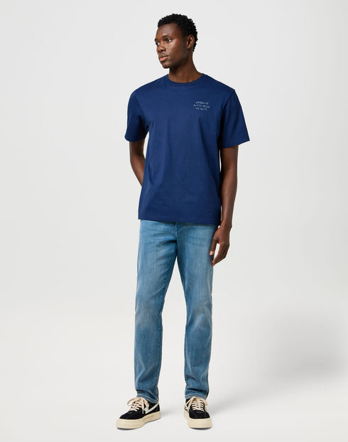 Wrangler Men's Embroidery T-Shirt in Navy - Rodeo In