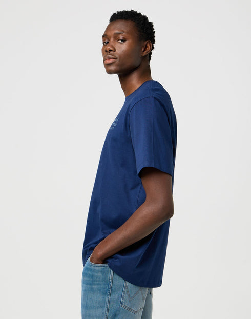 Wrangler Men's Embroidery T-Shirt in Navy - Rodeo In