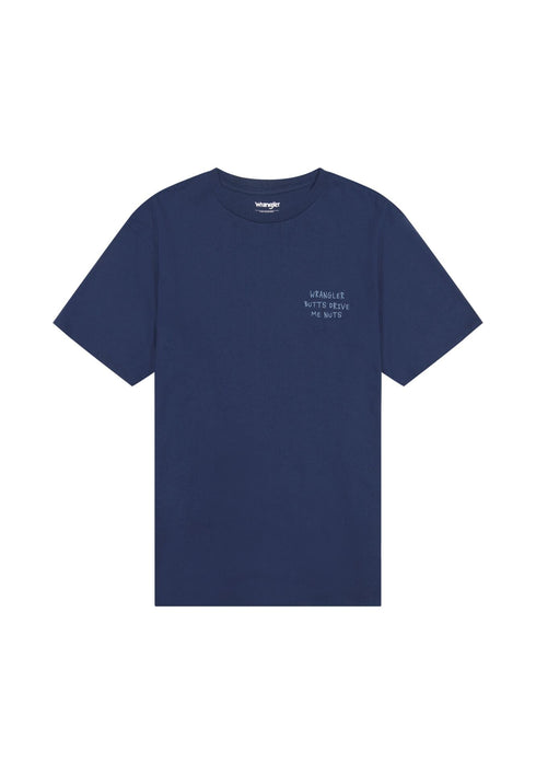 Wrangler Men's Embroidery T-Shirt in Navy - Rodeo In