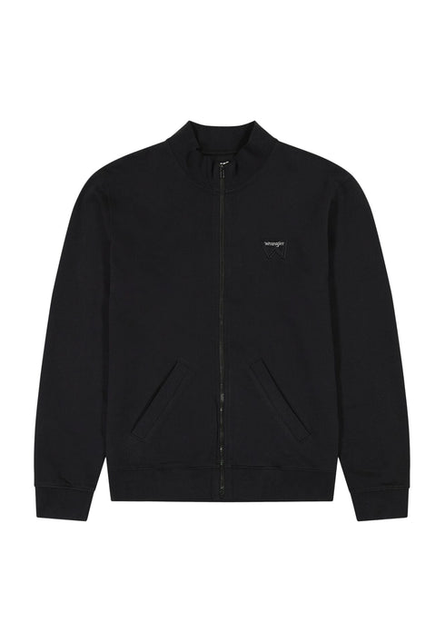 Wrangler Men's Funnel Neck Zip Sweatshirt in Black