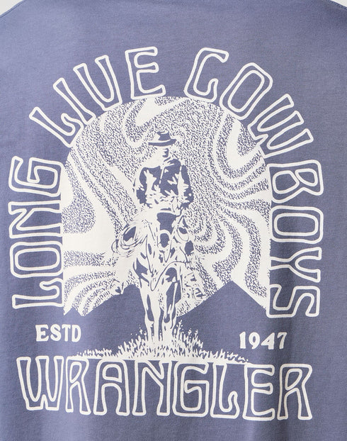 Wrangler Men's Graphic Cowboys T-Shirt In Grisaille