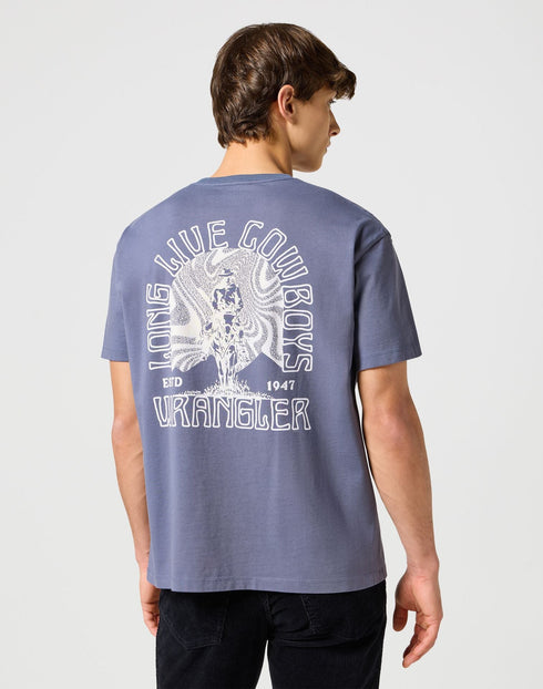Wrangler Men's Graphic Cowboys T-Shirt In Grisaille