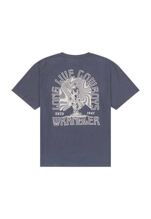 Wrangler Men's Graphic Cowboys T-Shirt In Grisaille