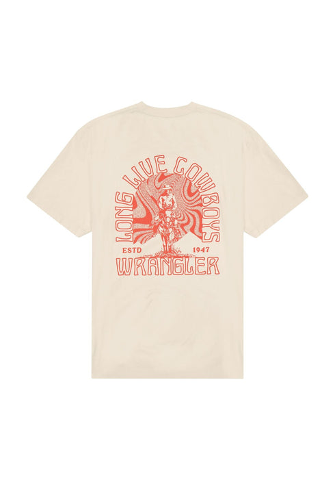 Wrangler Men's Graphic Cowboys T-Shirt In Vintage white