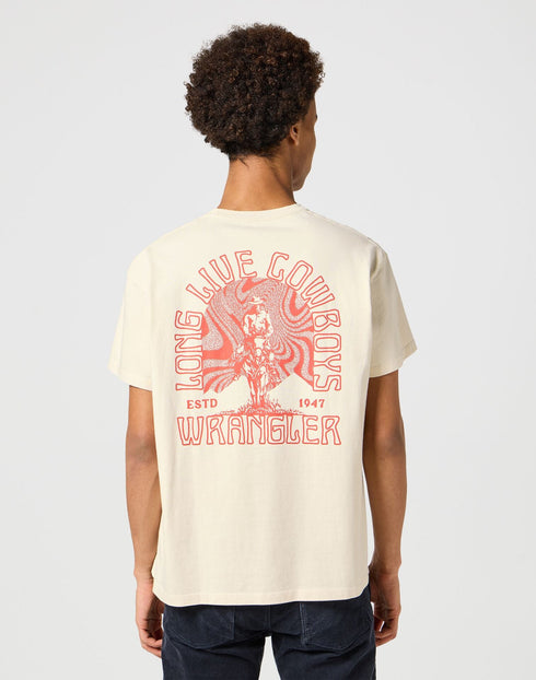 Wrangler Men's Graphic Cowboys T-Shirt In Vintage white