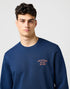 Wrangler Men's Graphic Crew Neck Sweatshirt in Black Iris - Rodeo In