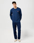 Wrangler Men's Graphic Crew Neck Sweatshirt in Black Iris - Rodeo In
