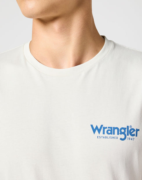 Wrangler Men's Graphic Globe T-Shirt In Vintage White