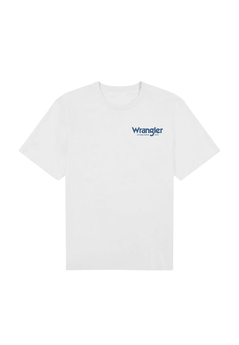 Wrangler Men's Graphic Globe T-Shirt In Vintage White