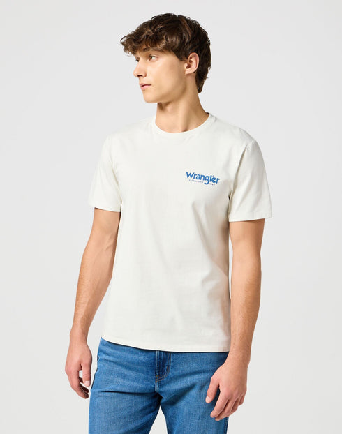 Wrangler Men's Graphic Globe T-Shirt In Vintage White