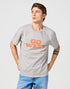 Wrangler Men's Graphic Go West T-Shirt In Mid Grey Melee