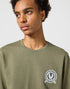 Wrangler Men's Graphic Sweatshirt In Dusty Olive