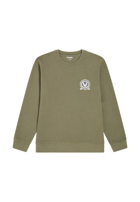 Wrangler Men's Graphic Sweatshirt In Dusty Olive
