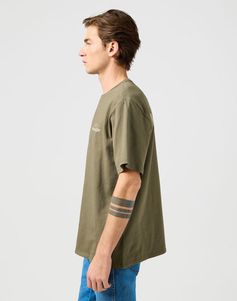 Wrangler Men's Graphic T-Shirt In Dusty Olive