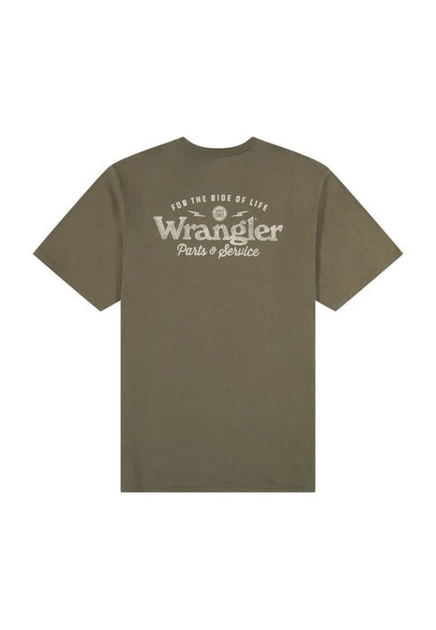 Wrangler Men's Graphic T-Shirt In Dusty Olive