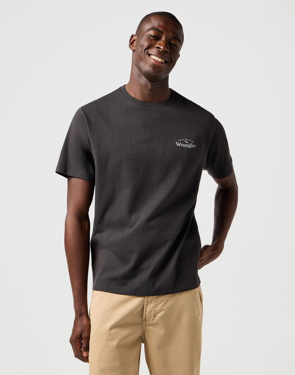 Wrangler Men's Graphic T-Shirt In Faded Black - Rodeo In
