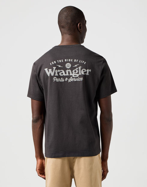 Wrangler Men's Graphic T-Shirt In Faded Black