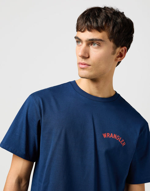 Wrangler Men's Graphic Tiger T-Shirt In Navy - Rodeo In