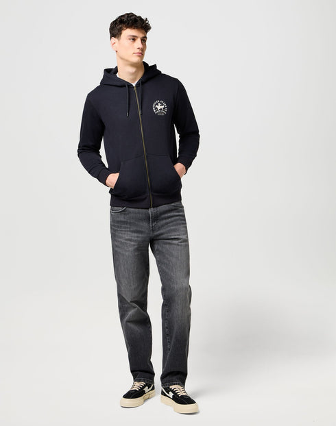 Wrangler Men's Graphic Zip Hoodie In Black