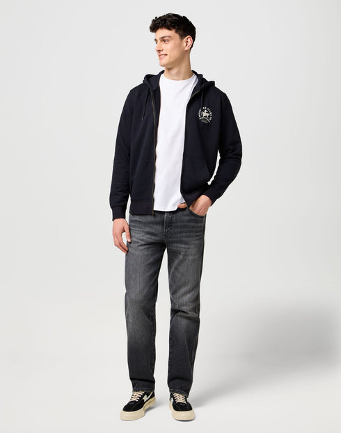 Wrangler Men's Graphic Zip Hoodie In Black