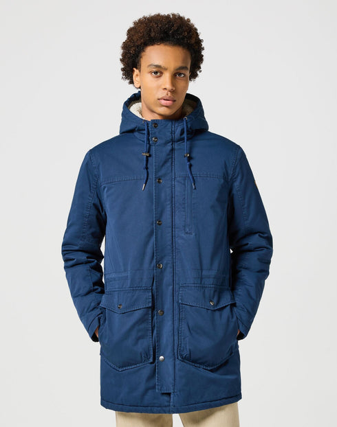 Wrangler Men's Heavy Puffer Jacket In Navy